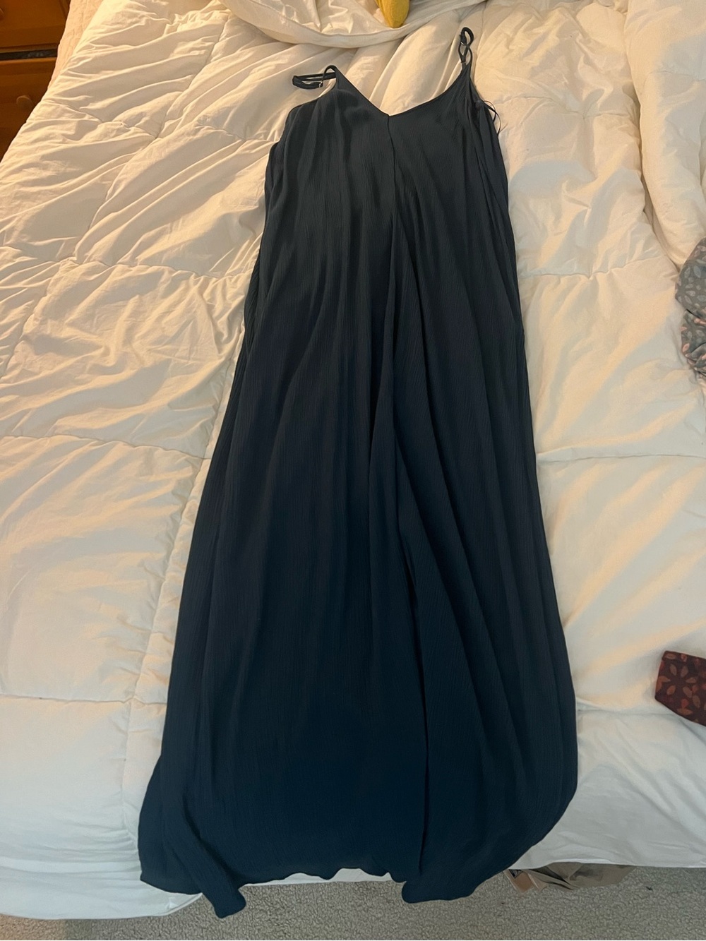 lovestitch Navy-Black Maxi Dress with Spaghetti Straps